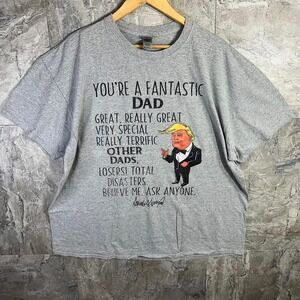 Grey Donald Trump "You're a Fantastic Dad" cotton t-shirt Men's 2XL  #Fatherhood